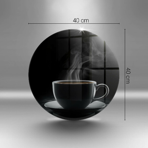 Tábua para cozinha Uma xícara de café quente