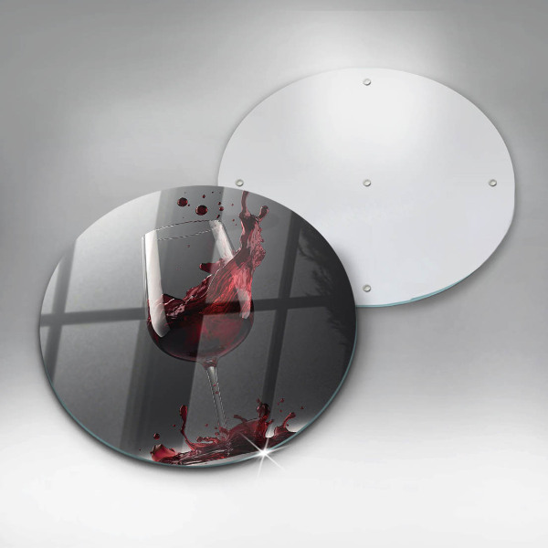 Tábua corte Vinho tinto em taça