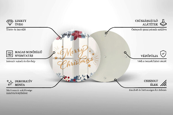 Tábua para corte Inscrição de Feliz Natal