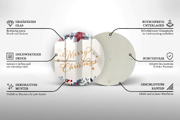 Tábua para corte Inscrição de Feliz Natal