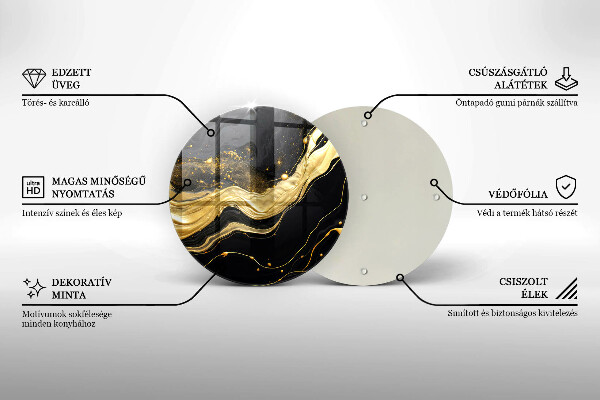 Tábua de vidro Abstração elegante