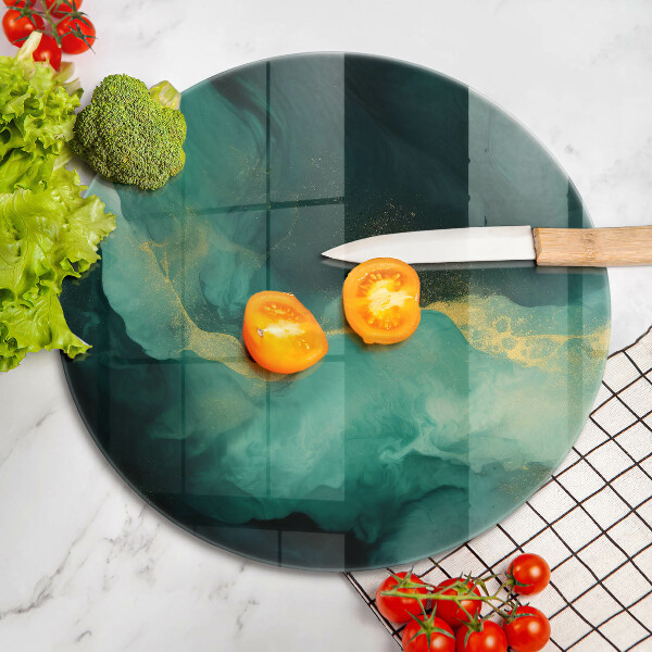 Tábua de corte de vidro Verde garrafa