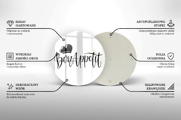 Tábua de corte A inscrição Bon Appetit