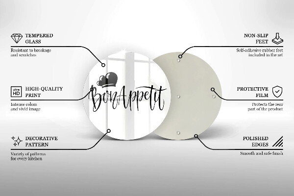 Tábua de corte A inscrição Bon Appetit