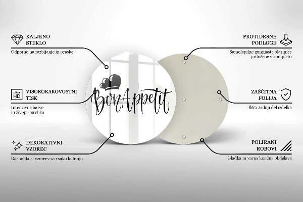 Tábua de corte A inscrição Bon Appetit