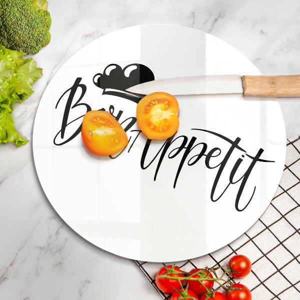 Tábua de corte A inscrição Bon Appetit