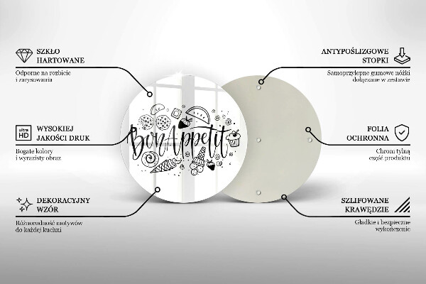 Tábua de cortar A inscrição Bon Appetit