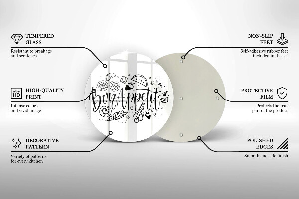 Tábua de cortar A inscrição Bon Appetit