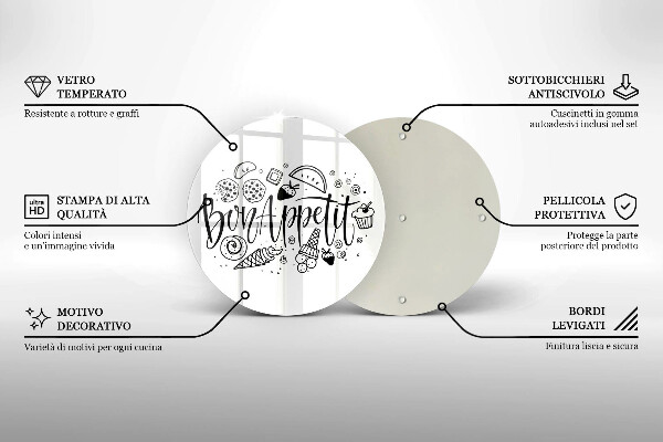 Tábua de cortar A inscrição Bon Appetit