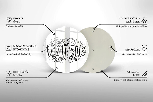 Tábua de cortar A inscrição Bon Appetit