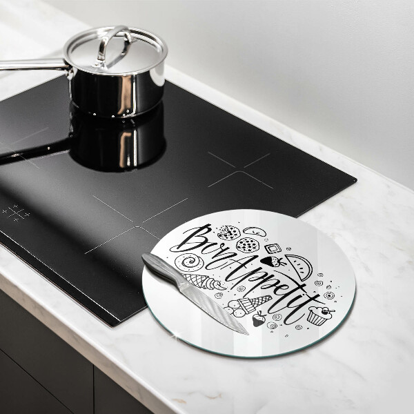 Tábua de cortar A inscrição Bon Appetit