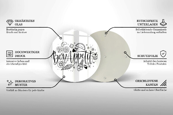 Tábua de cortar A inscrição Bon Appetit