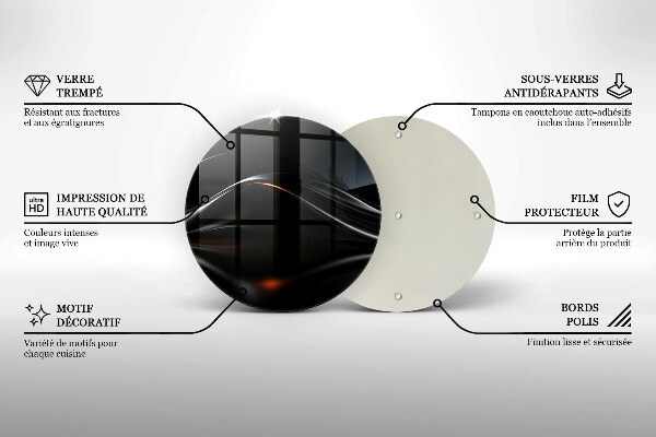 Tábua cozinha Design 3D abstrato
