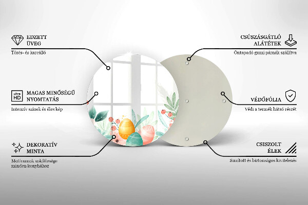 Tábua para cozinha ovos de páscoa