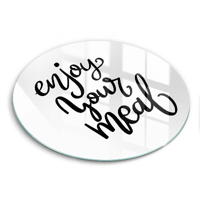 Tábua para corte A inscrição Aproveite sua refeição