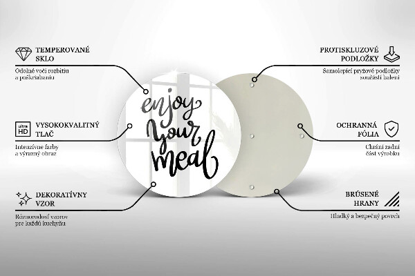 Tábua para corte A inscrição Aproveite sua refeição