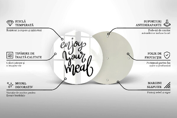 Tábua para corte A inscrição Aproveite sua refeição