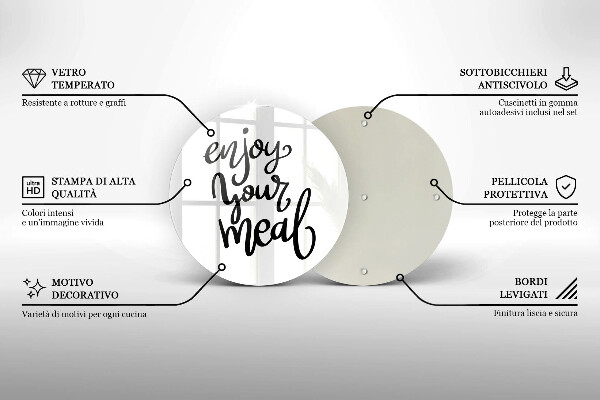 Tábua para corte A inscrição Aproveite sua refeição