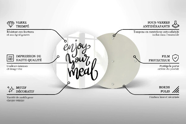 Tábua para corte A inscrição Aproveite sua refeição