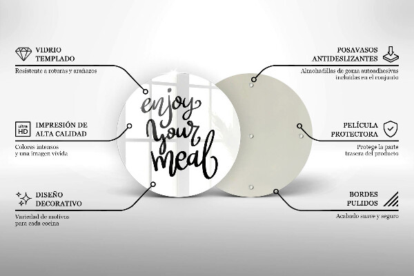 Tábua para corte A inscrição Aproveite sua refeição