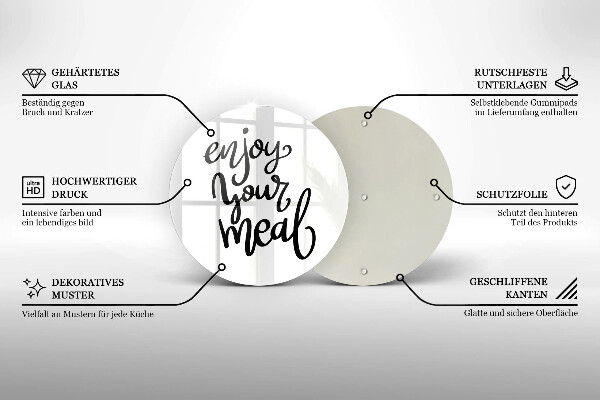 Tábua para corte A inscrição Aproveite sua refeição