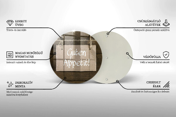 Tábua de cortar Placa Guten Apetit nos painéis