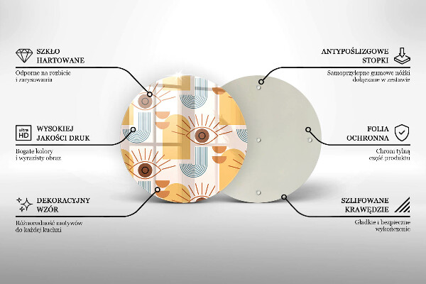 Tábua corte Olhos com padrão boho