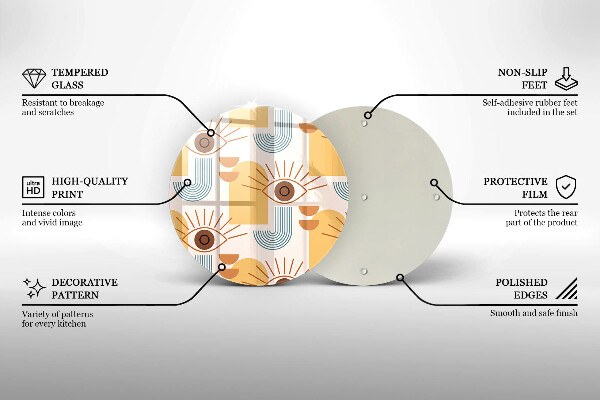 Tábua corte Olhos com padrão boho