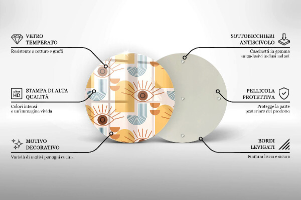 Tábua corte Olhos com padrão boho