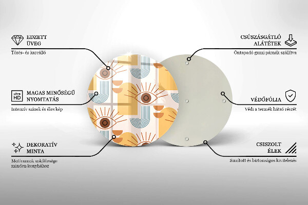 Tábua corte Olhos com padrão boho