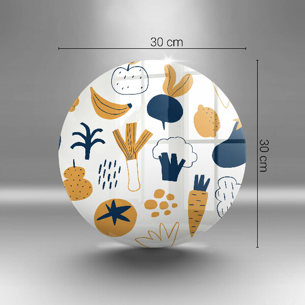 Tábua de vidro Ilustração de alimentos