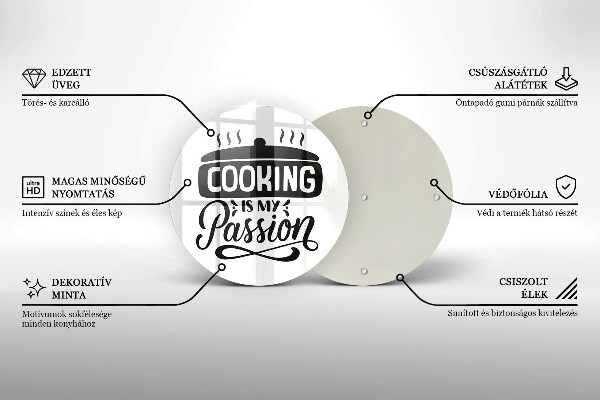 Tábua de corte Cozinhar é minha paixão