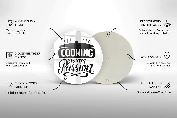 Tábua de corte Cozinhar é minha paixão