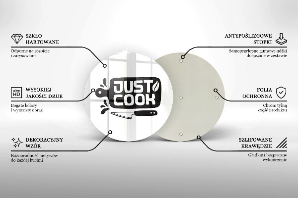 Tábua de cortar Placa de cozinha "Just Cook"