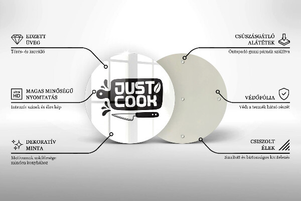 Tábua de cortar Placa de cozinha "Just Cook"