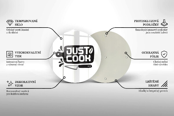 Tábua de cortar Placa de cozinha "Just Cook"