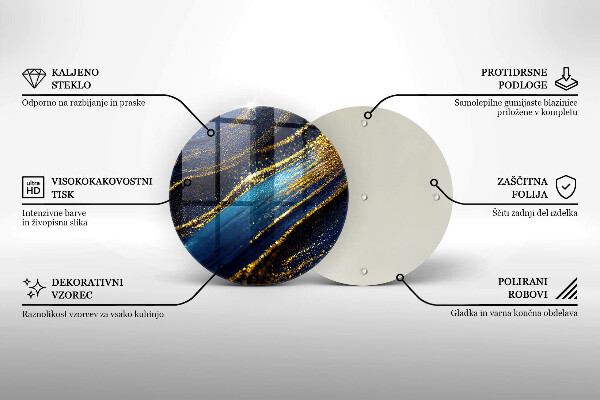 Tábua de corte Abstração azul marinho