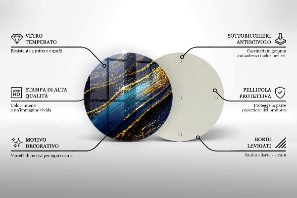 Tábua de corte Abstração azul marinho