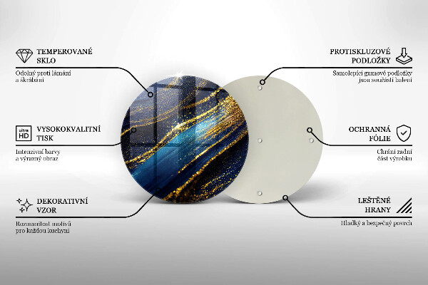 Tábua de corte Abstração azul marinho
