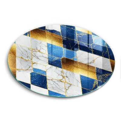 Tábua de cortar Mármore losango dourado