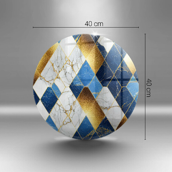 Tábua de cortar Mármore losango dourado