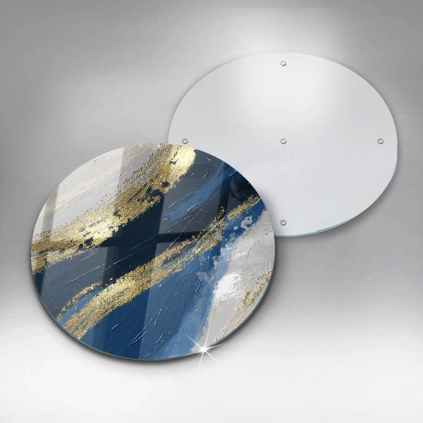 Tábua de vidro Textura com ouro