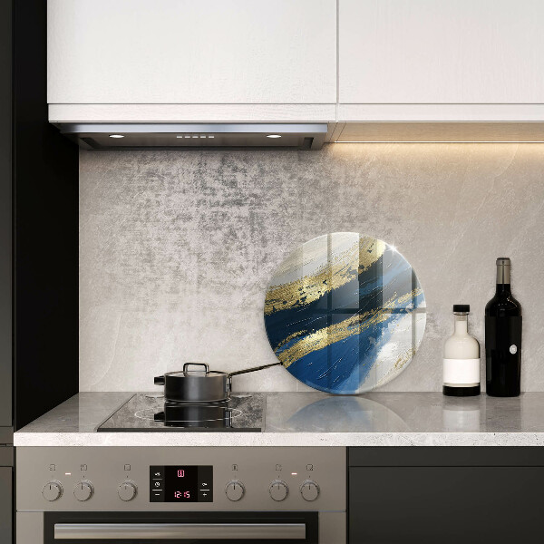 Tábua de vidro Textura com ouro