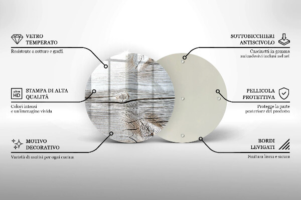Tábua de cortar alimentos Estrutura de madeira leve