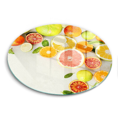 Tábua de corte de vidro Frutas cítricas