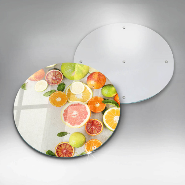 Tábua de corte de vidro Frutas cítricas
