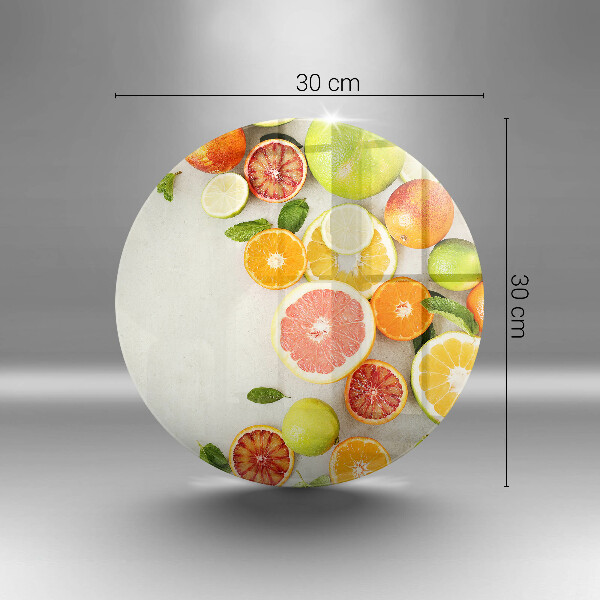 Tábua de corte de vidro Frutas cítricas