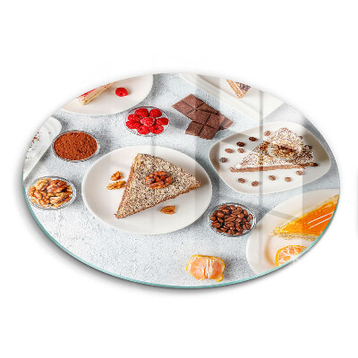 Tábua de cortar de vidro Bolos doces