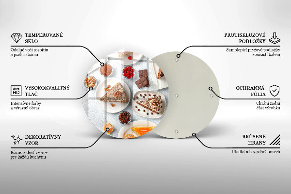 Tábua de cortar de vidro Bolos doces