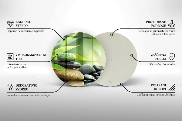 Tábua cozinha Pedras de bambu zen